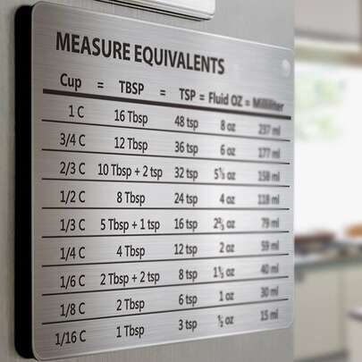 Madebyblanc 1入組不銹鋼磁鐵換算表