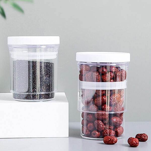 

1pc Adjustable Clear Food Sealed Container