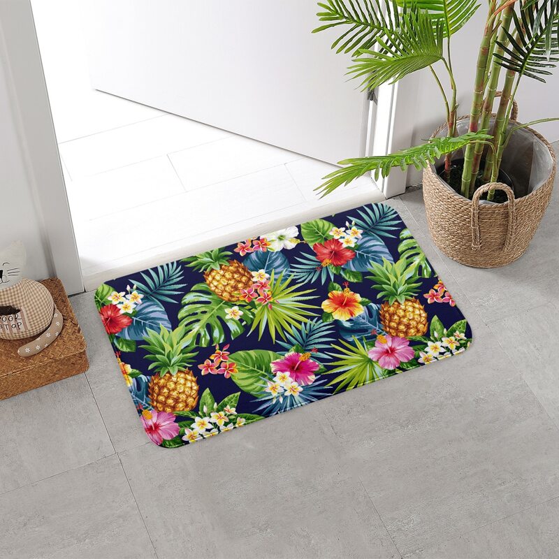 

Pineapple Print Floor Mat, Multicolor