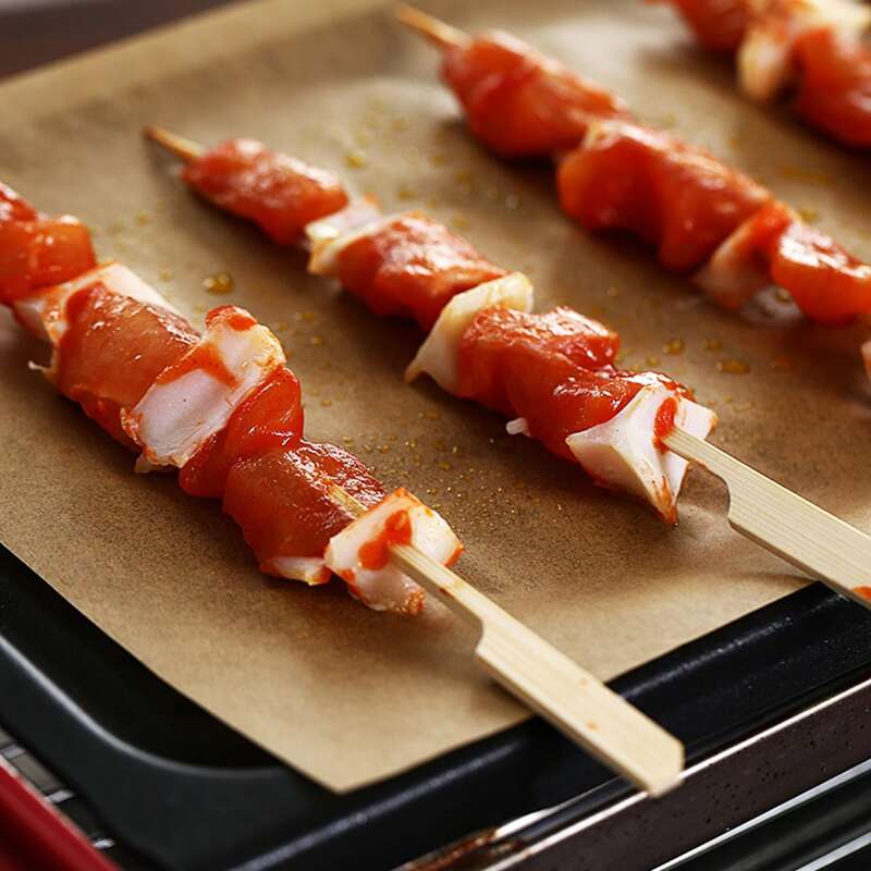 

100sheets Non-Stick Barbecue Paper, Khaki