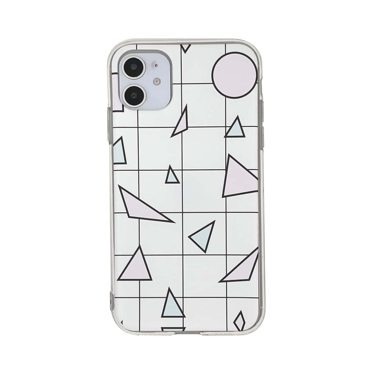 

1pc Geo Print iPhone Case, Multicolor