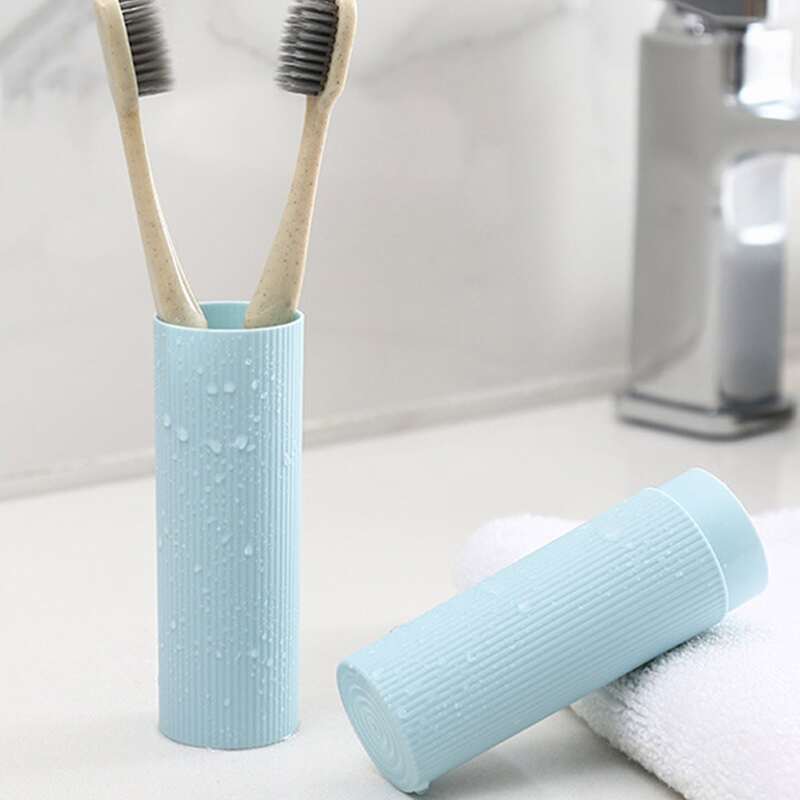 

1pc Portable Toothbrush Box, Baby blue