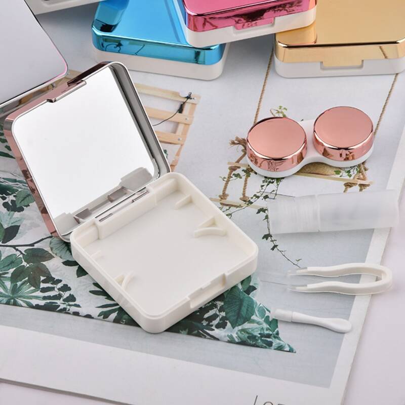 

1pc Plain Random Color Contact Lens Case, Multicolor
