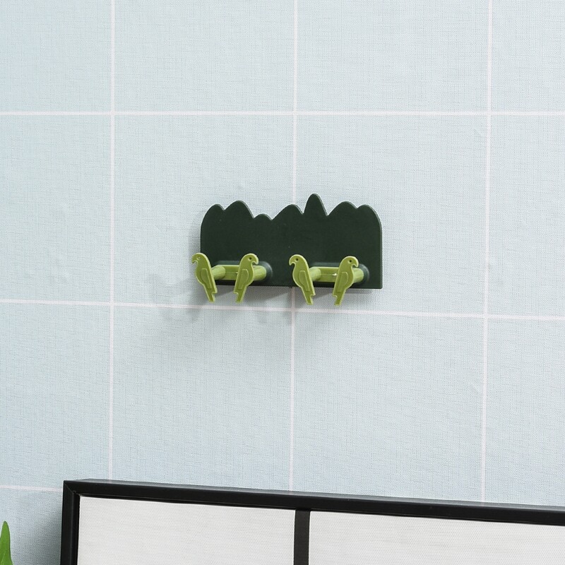 

1pc Bird Design Wall Hook, Green