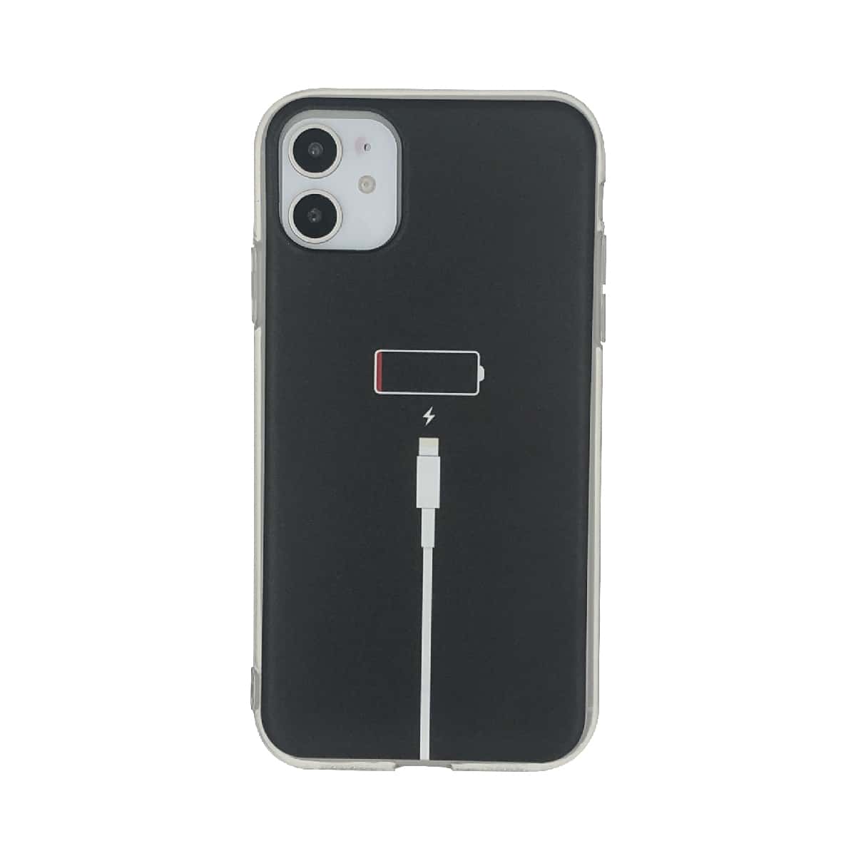 

1pc Battery Pattern iPhone Case, Multicolor