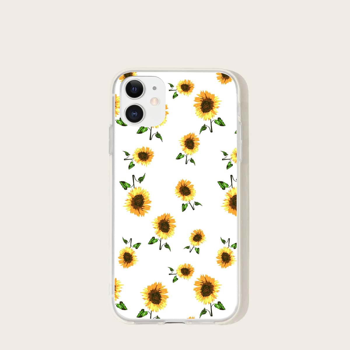 

1pc Sunflower Pattern iPhone Case, Multicolor