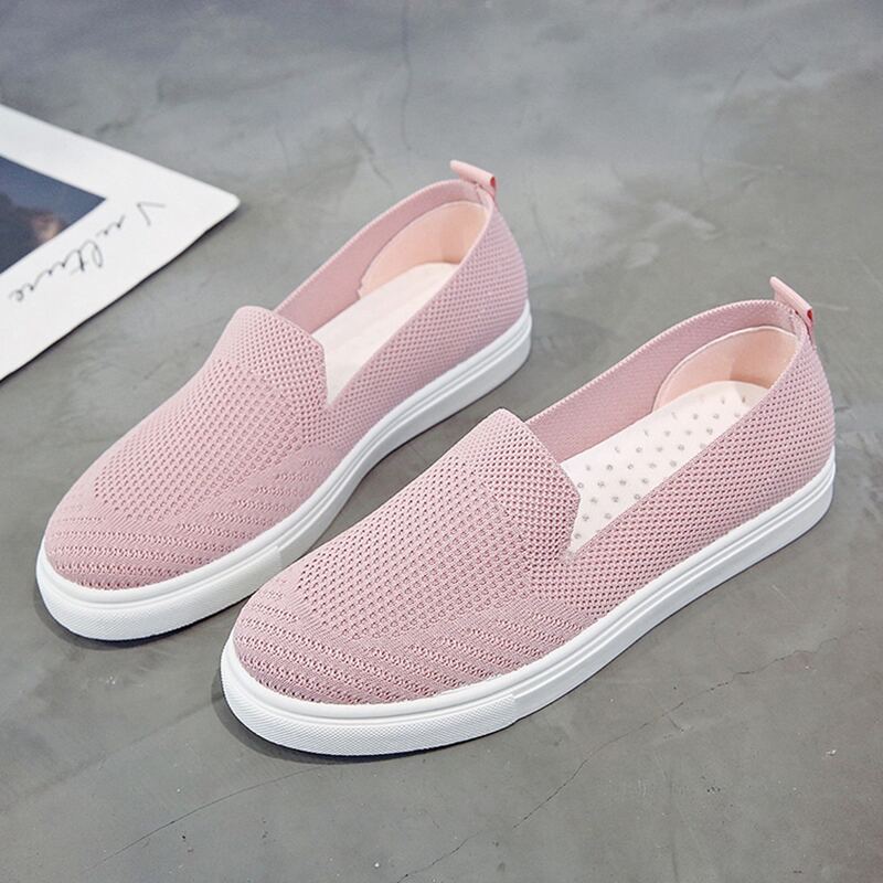 

Knit Slip On Sneakers, Pastel dusty pink