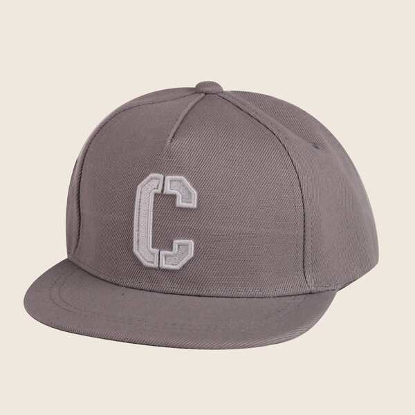 

Kids Letter Embroidery Baseball Cap, Light grey