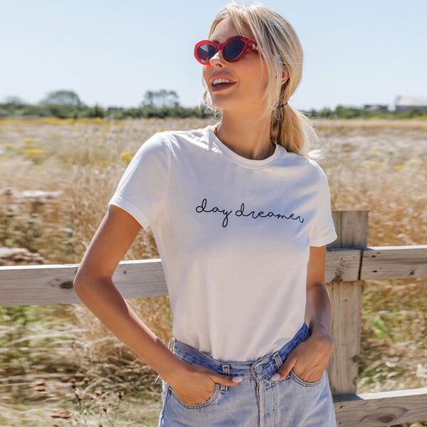 

Letter Graphic Tee, White