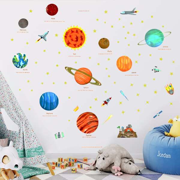 

Planet Print Wall Sticker, Multicolor