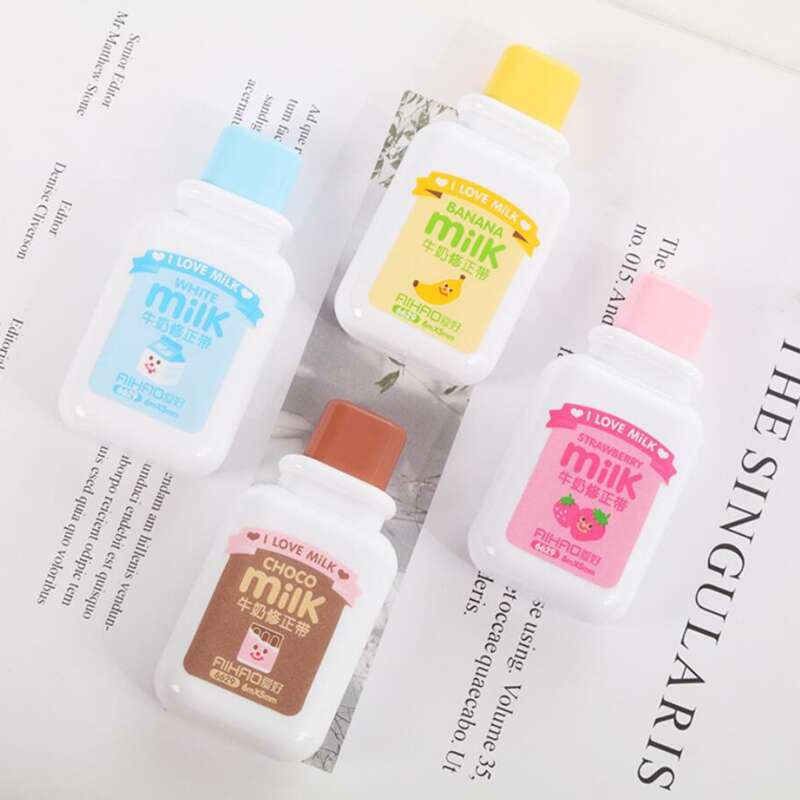 

1pc Random Milk Shaped Correction Tape, Multicolor