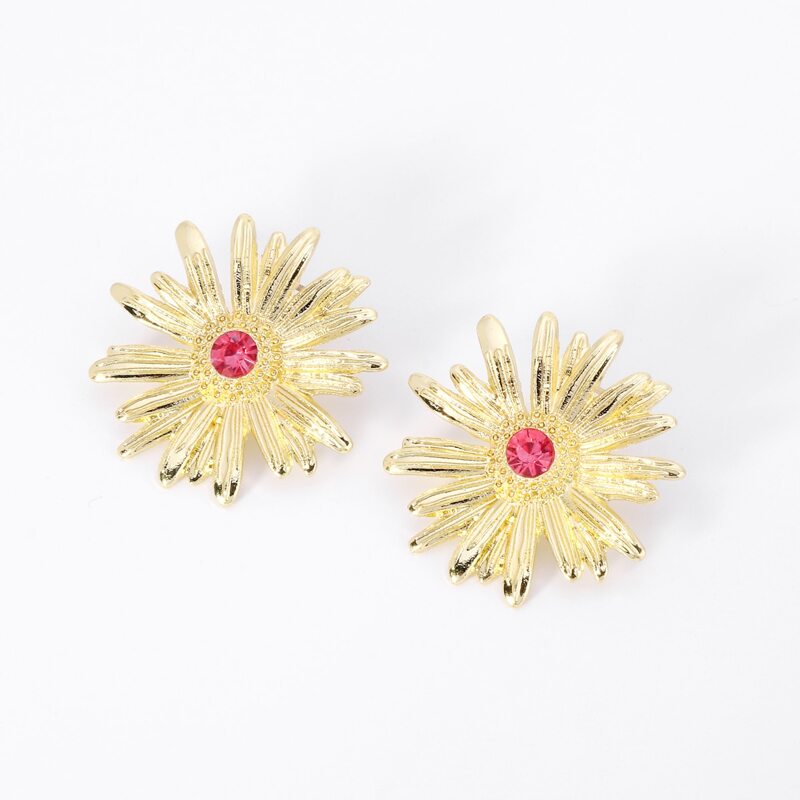 

Floral Stud Earrings, Gold