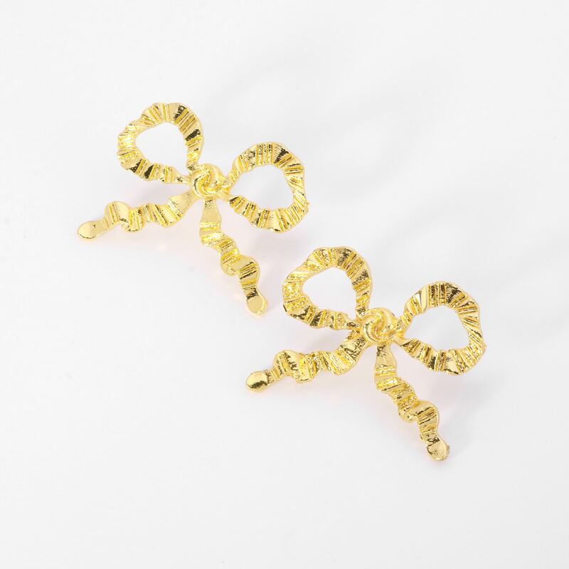 

Bow Stud Earrings, Gold