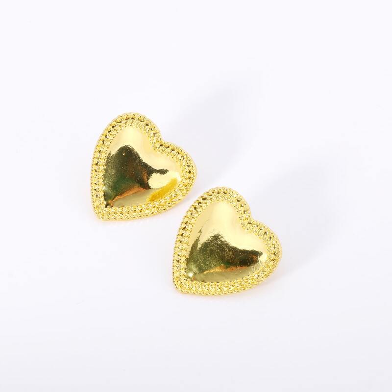

Heart Stud Earrings, Gold