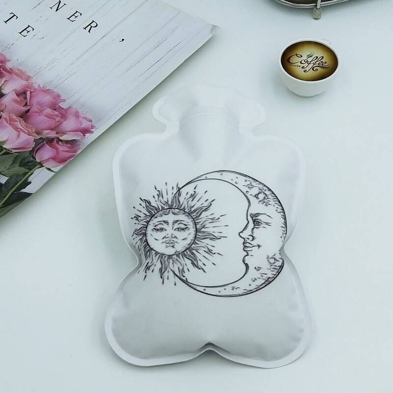 

Sun Print Print Hot Water Bag, White