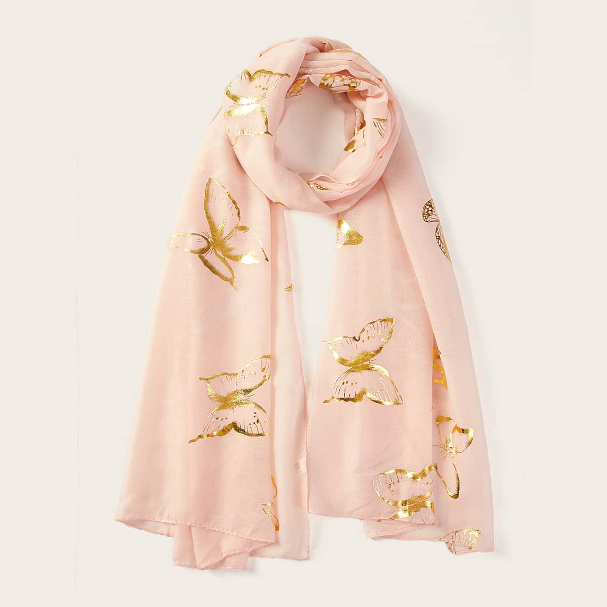 

Butterfly Pattern Scarf, Pink