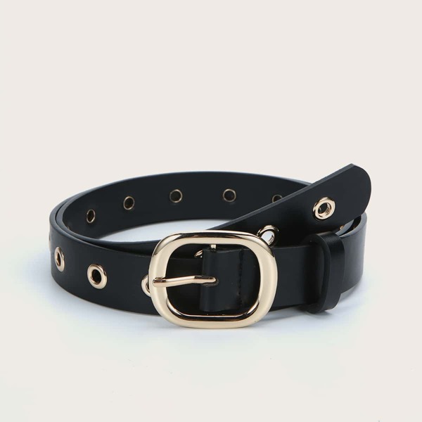 

Metal Buckle Belt, Black