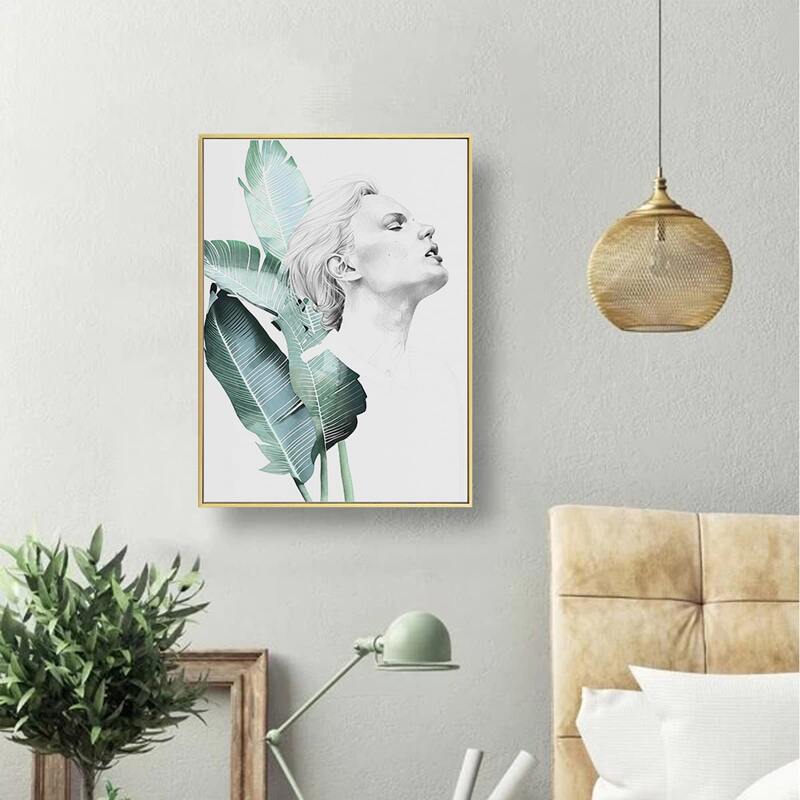 

Figure Graphic Wall Painting Without Frame, Green