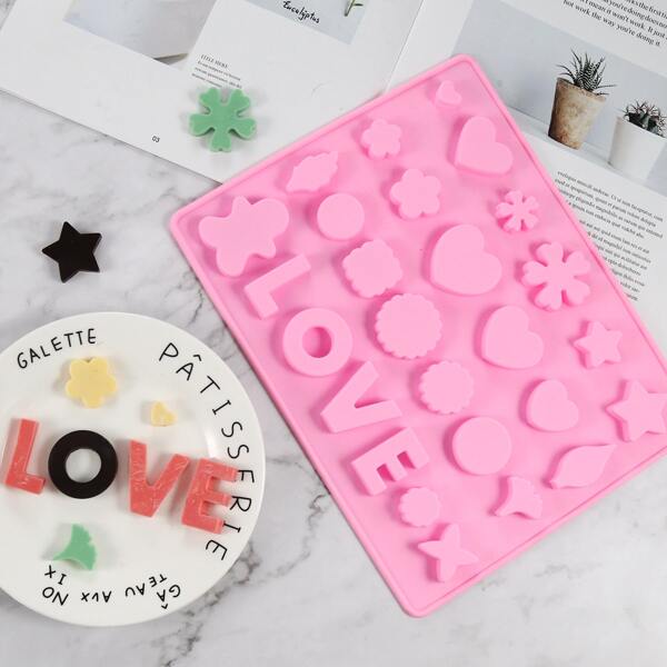 

1pc Silicone Chocolate Mold, Pink