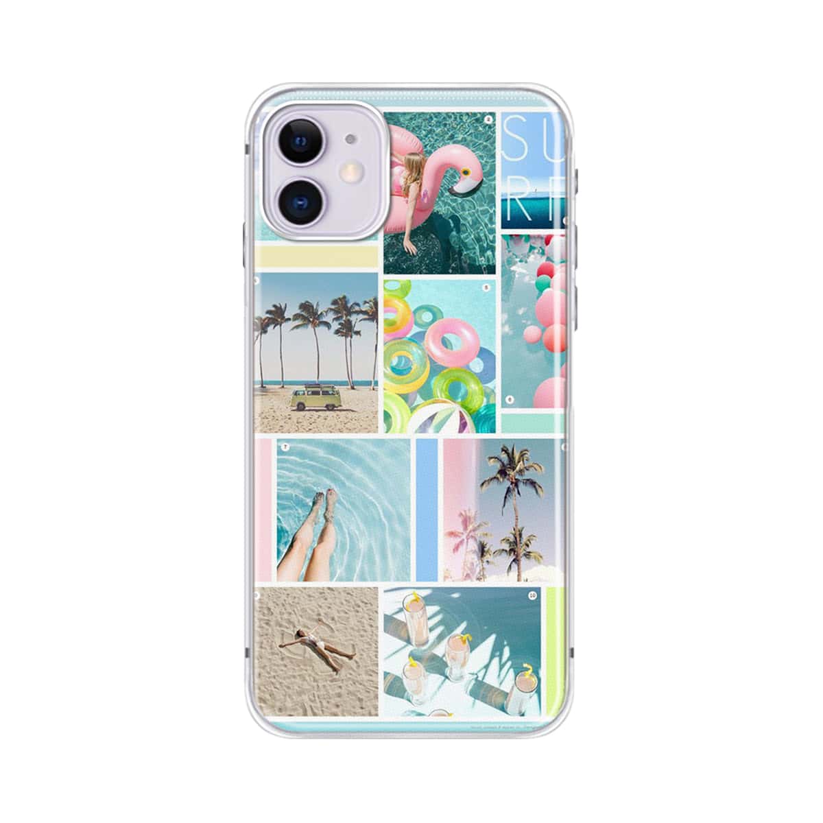 

Tropical & Swimming Ring Pattern iPhone Case, Multicolor