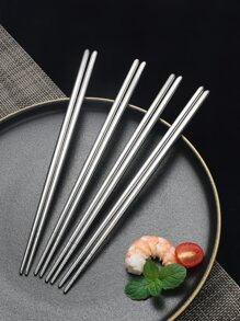4對不銹鋼筷子 - 銀色 - 查看 1