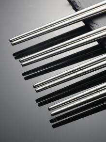 4對不銹鋼筷子 - 銀色 - 查看 6