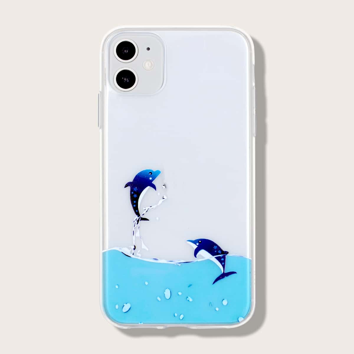 

1pc Cartoon Graphic iPhone Case, Clear