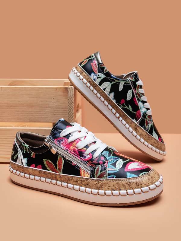 chaussures fleuries