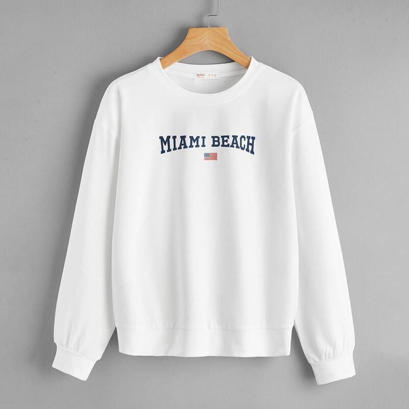 

Letter Graphic Sweatshirt, White