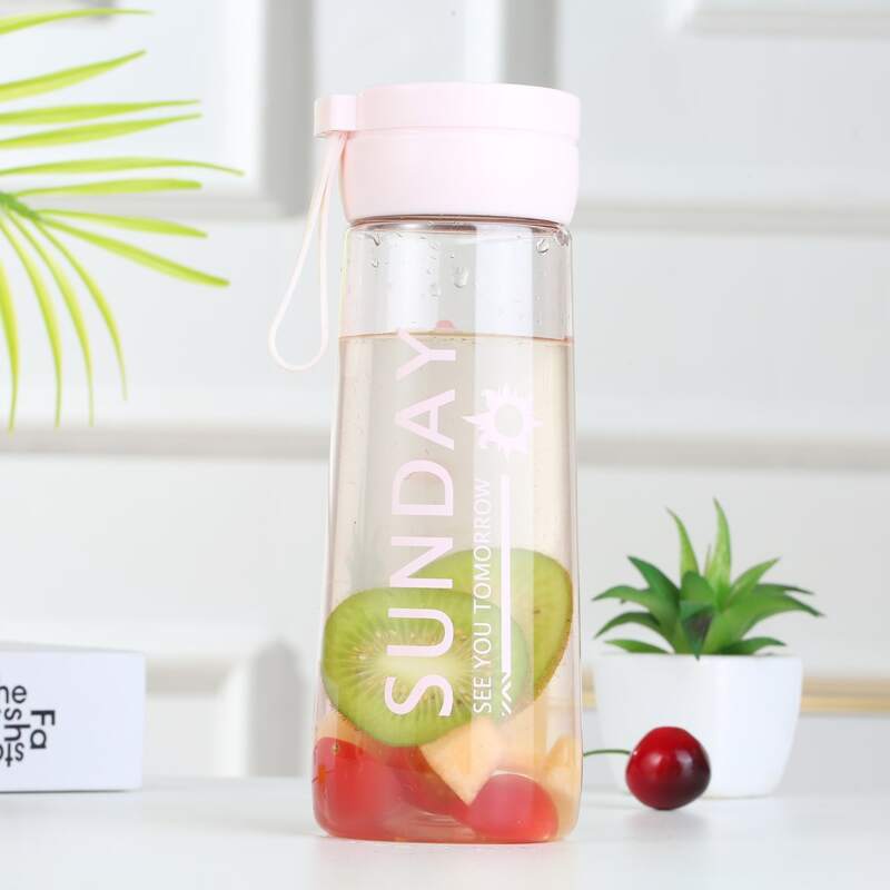 

Letter Graphic Water Bottle, Pink