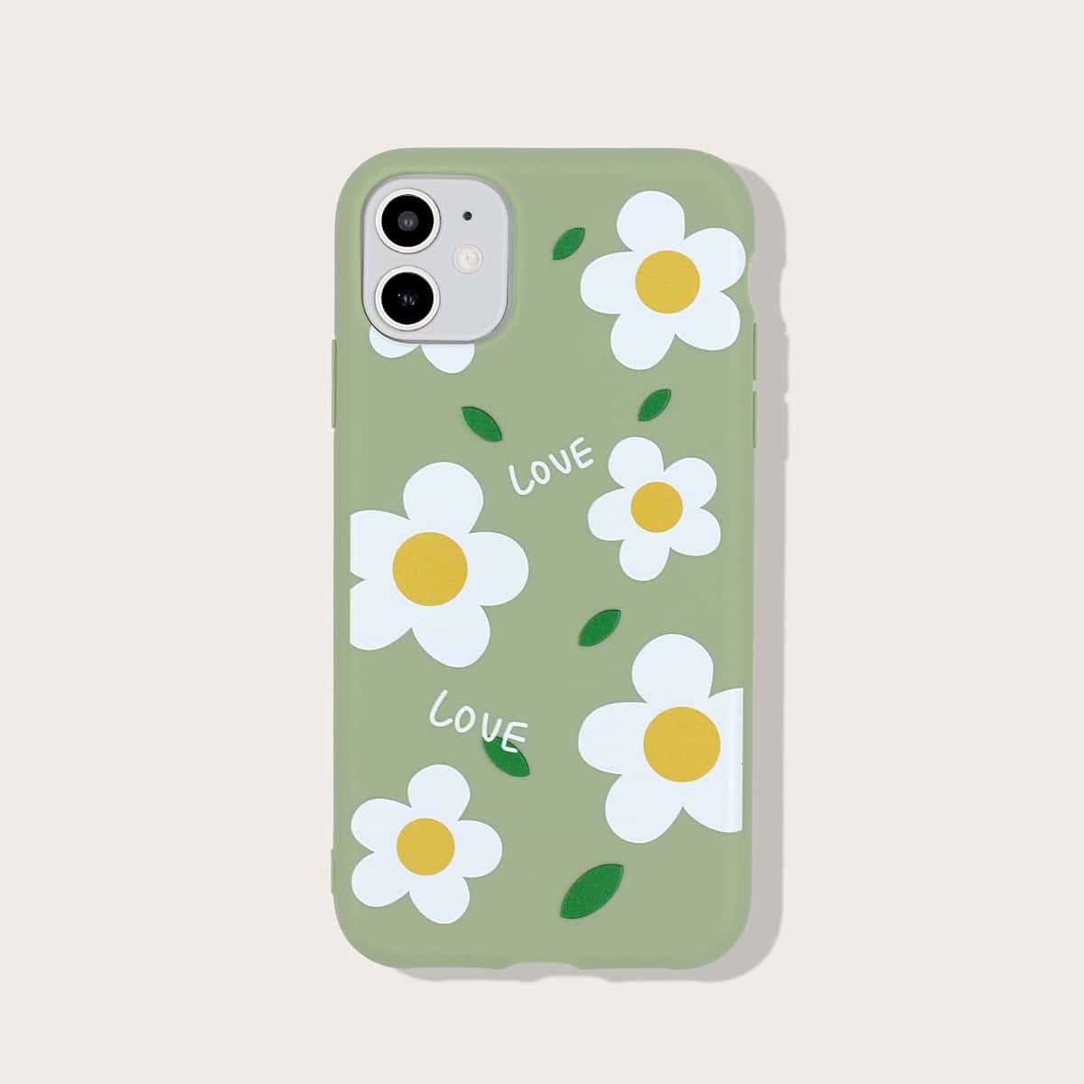 

1pc Flower Print iPhone Case, Multicolor