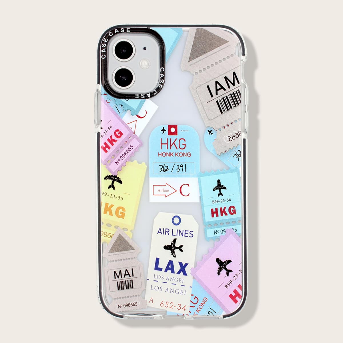 

1pc Letter Graphic iPhone Case, Multicolor