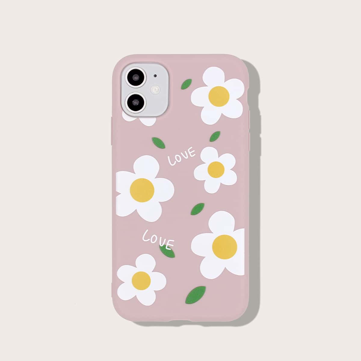 

1pc Flower Print iPhone Case, Multicolor