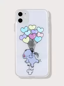 1pc Cartoon Graphic Case Compatible With iPhone - Multicolor - View 1