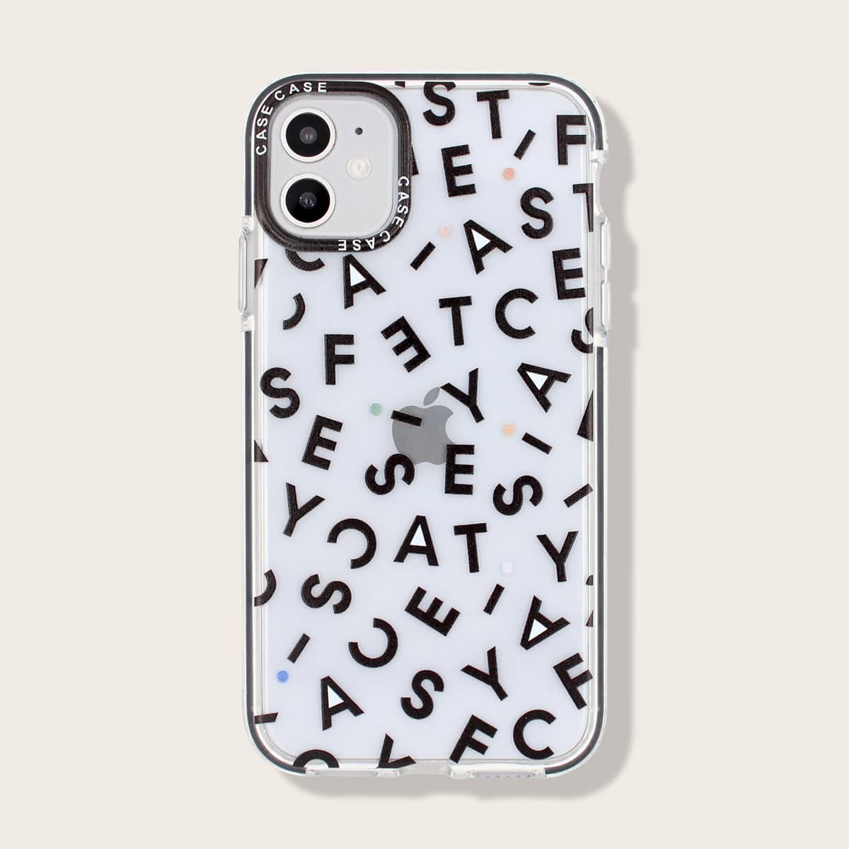 

1pc Letter Graphic iPhone Case, Clear