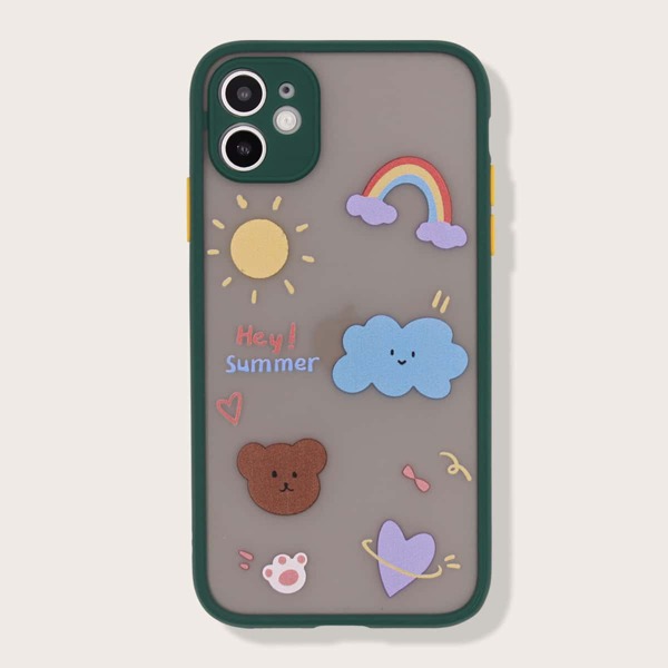 

Чехол для iPhone с мультипликационным рисунком 1шт, Многоцветный