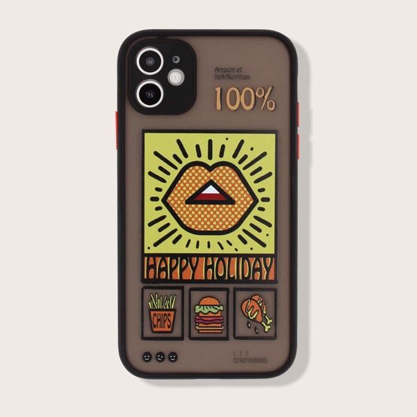 

Чехол для iPhone с мультипликационным рисунком 1шт, Многоцветный