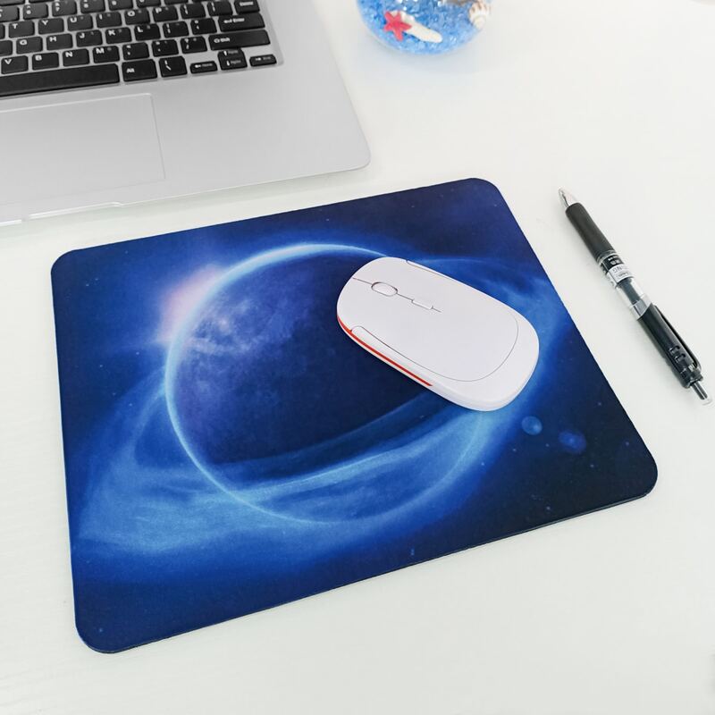 

1pc Planet Print Mouse Pad, Blue