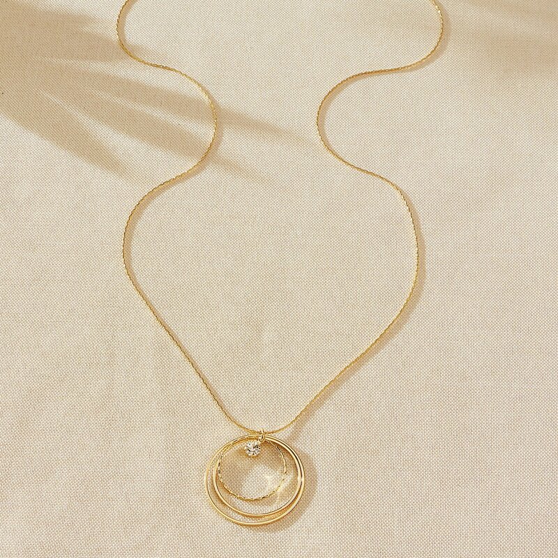 

Ring Pendant Necklace, Gold