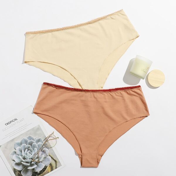 

2pack Plus Plain Panty Set, Multicolor
