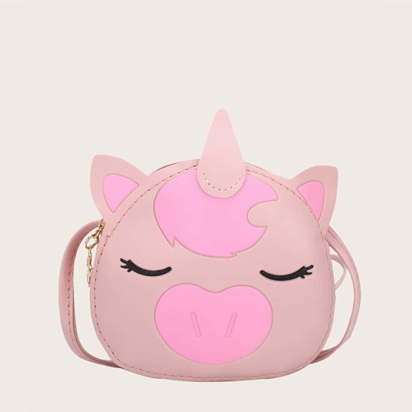 

Girls Unicorn Design Crossbody Bag, Pink