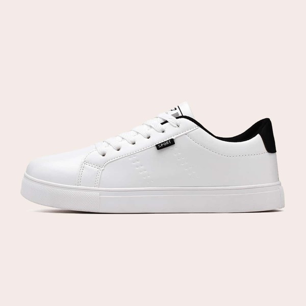 

Men Lace-up Front Wide Fit Skate Shoes, White