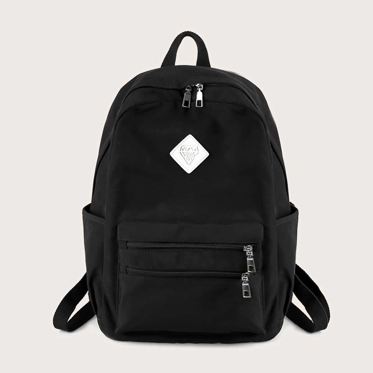 

Pocket Front Backpack, Black