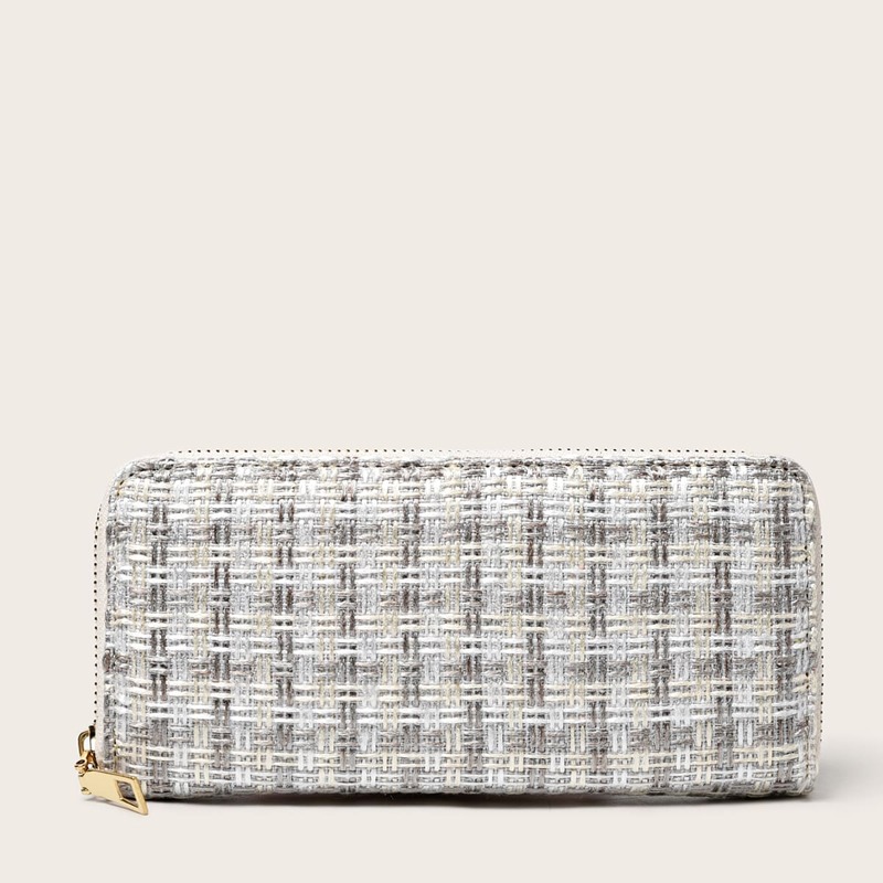 

Tweed Zip Around Purse, Multicolor