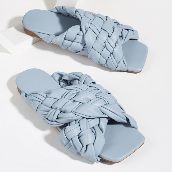 

Criss Cross Slide Sandals, Blue