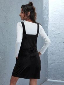 SHEIN EZwear Đầm Túi màu trơn Sẵn sàng - màu đen - Xem 2