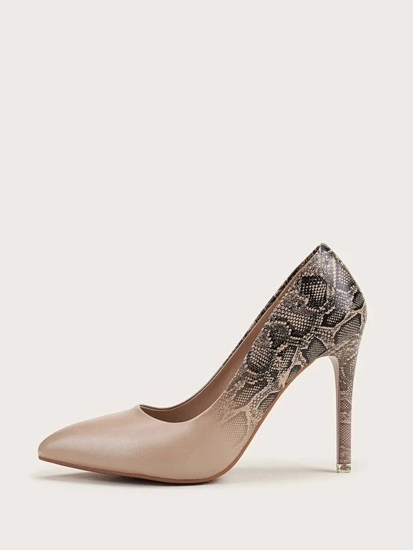 snakeskin court heels uk