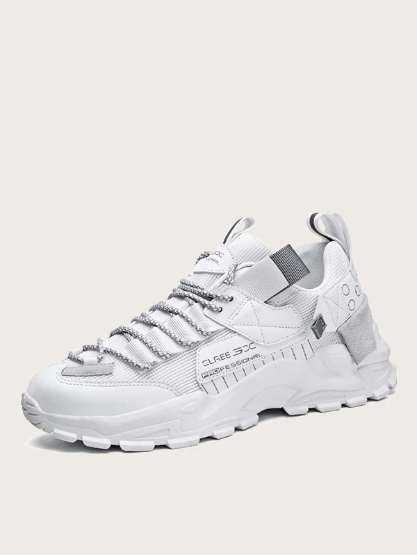 lace up front mesh sneakers