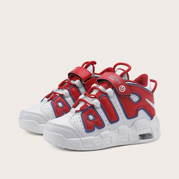 

Boys Letter Graphic Velcro Strap Sneakers, White