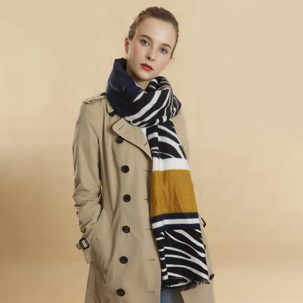 

Zebra Striped Scarf, Ginger
